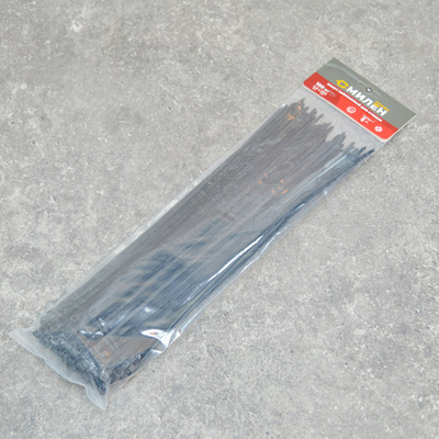 Хомут-стяжка 100шт 3,6*300мм черный, нейлон, "Милен"