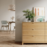 Комод деревянный 6 ящиков Тарва из массива сосны, 151х40х92 см