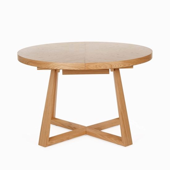 Обеденный стол Brave диаметр 120/160 круглый, деревянный, раздвижной 