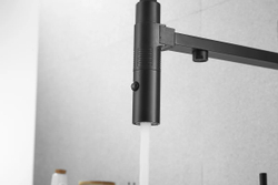 Смеситель для кухни, гибкий излив, магнитная вставка, под фильтр, черный, Rose R958H