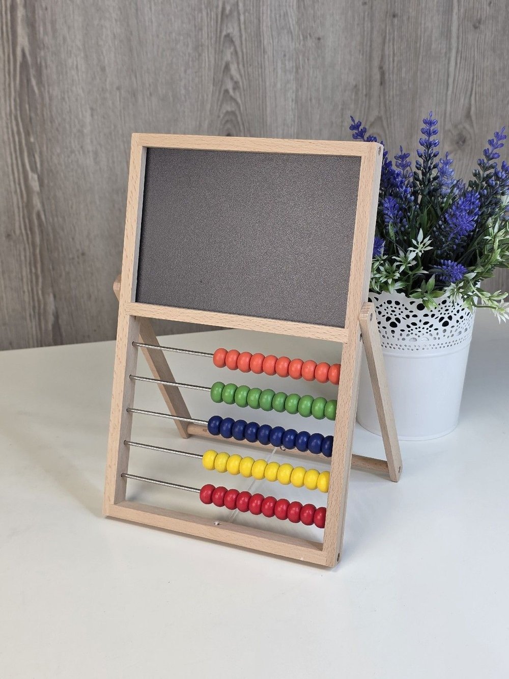 Счеты детские деревянные с магнитной доской