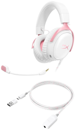 Наушники HyperX Cloud III бело-розовый