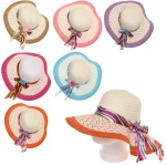 Шляпа женская с широкими полями «TiraMiSu- Ассоль», микс 6 цветов, р58, ширина полей 10 см