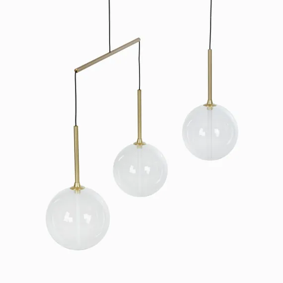 Подвесной светильник Balance 142х36 см, прозрачный, золотистый