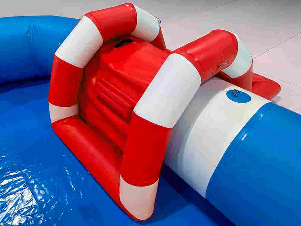 Надувная лестница для бассейна из ПВХ с бассейном, красный, 1.82*1.1*0.87 м