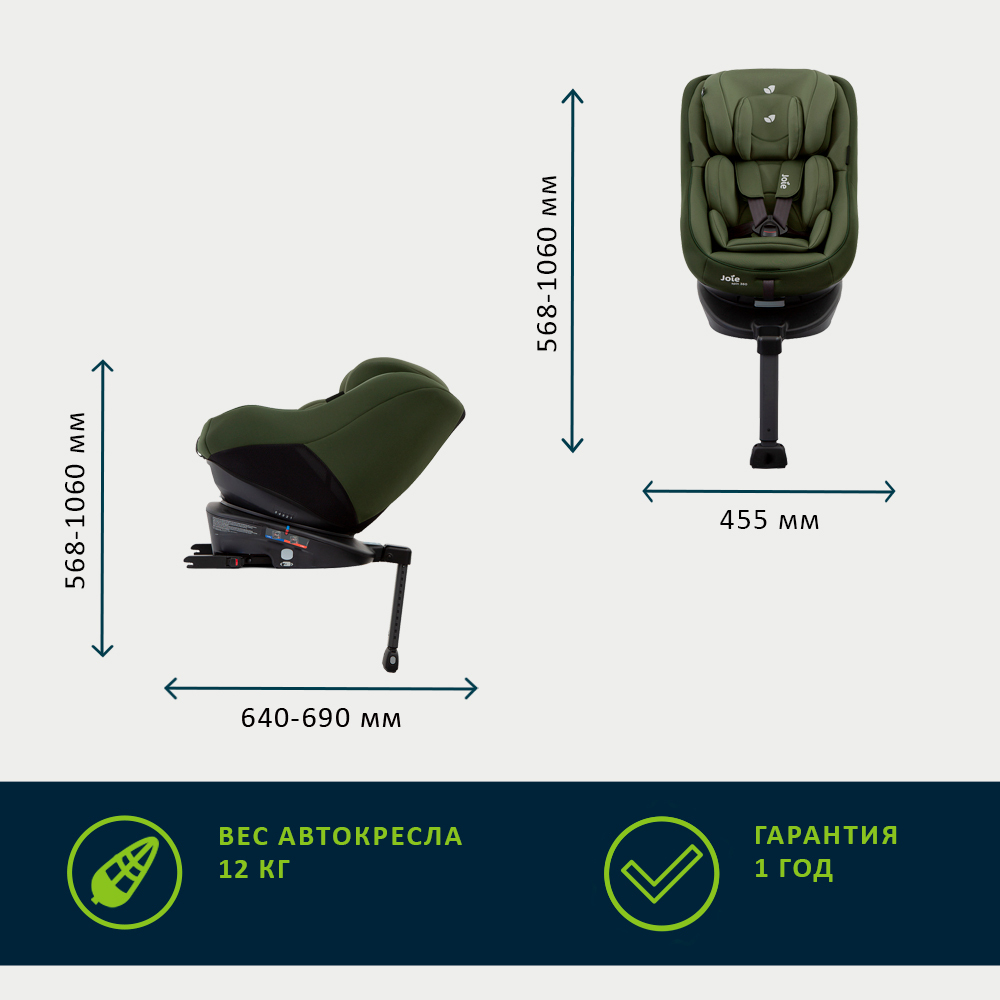 Детское автокресло Joie Spin 360