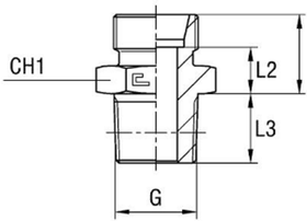 Штуцер FC DS14 BSPT 3/8 (корпус)