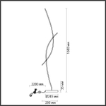5693/24FL LEDIO LN23 372 чёрный Торшер LED 24W 3000-6000K 4600Лм 220V NYX