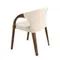 Стул Angel Cerda 5151, кремовый бархат, орех