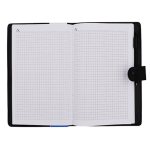 Записная книжка Basir на кнопке, формат А5, переплет из кожзама, 21*14.5 см, 80 листов, чёрный