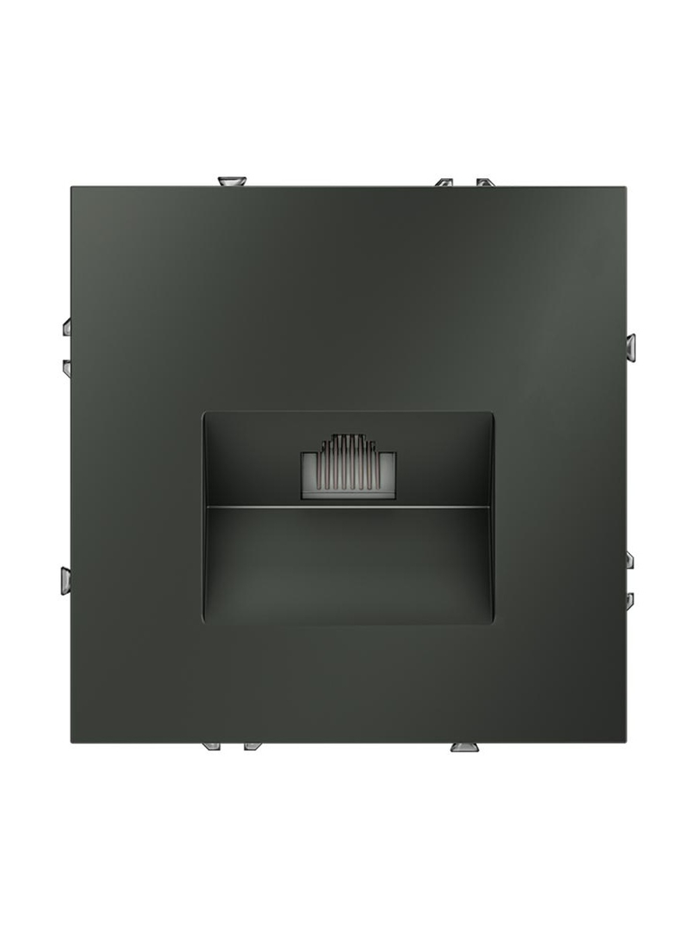 Розетка компьютерная 1-м СП S70 RJ45 кат.6 механизм титан Voltum VLS060106