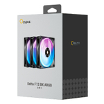 Вентилятор для корпуса Ocypus Delta F12 BK ARGB 3 IN 1, 120x120x25mm, 4-PIN PWM, 500-2000 RPM, 29 DBA
