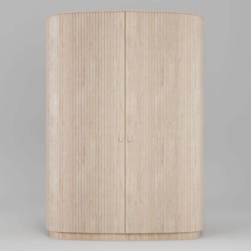 Шкаф для одежды двухдверный Эклипс (беленый дуб), 146x210x60 см