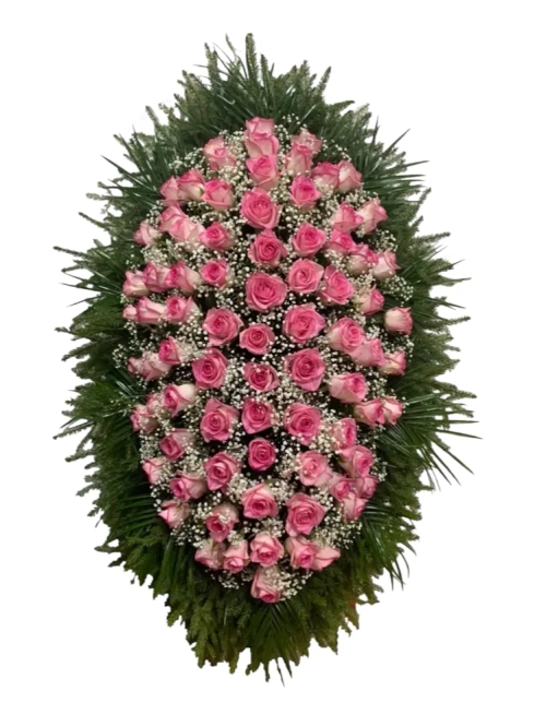 Ритуальный венок из живых цветов №05 (180 см)