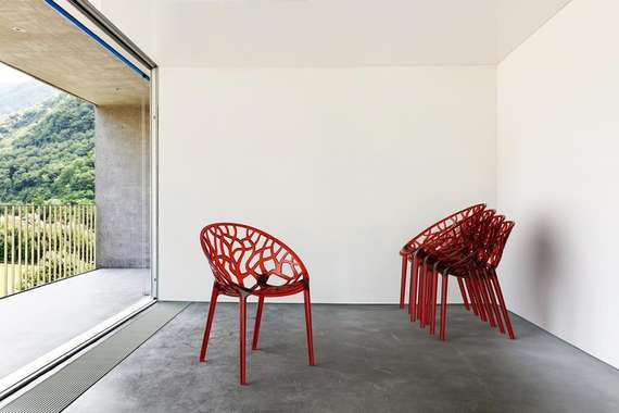 Стул Crystal прозрачный красный | Siesta Contract | Турция