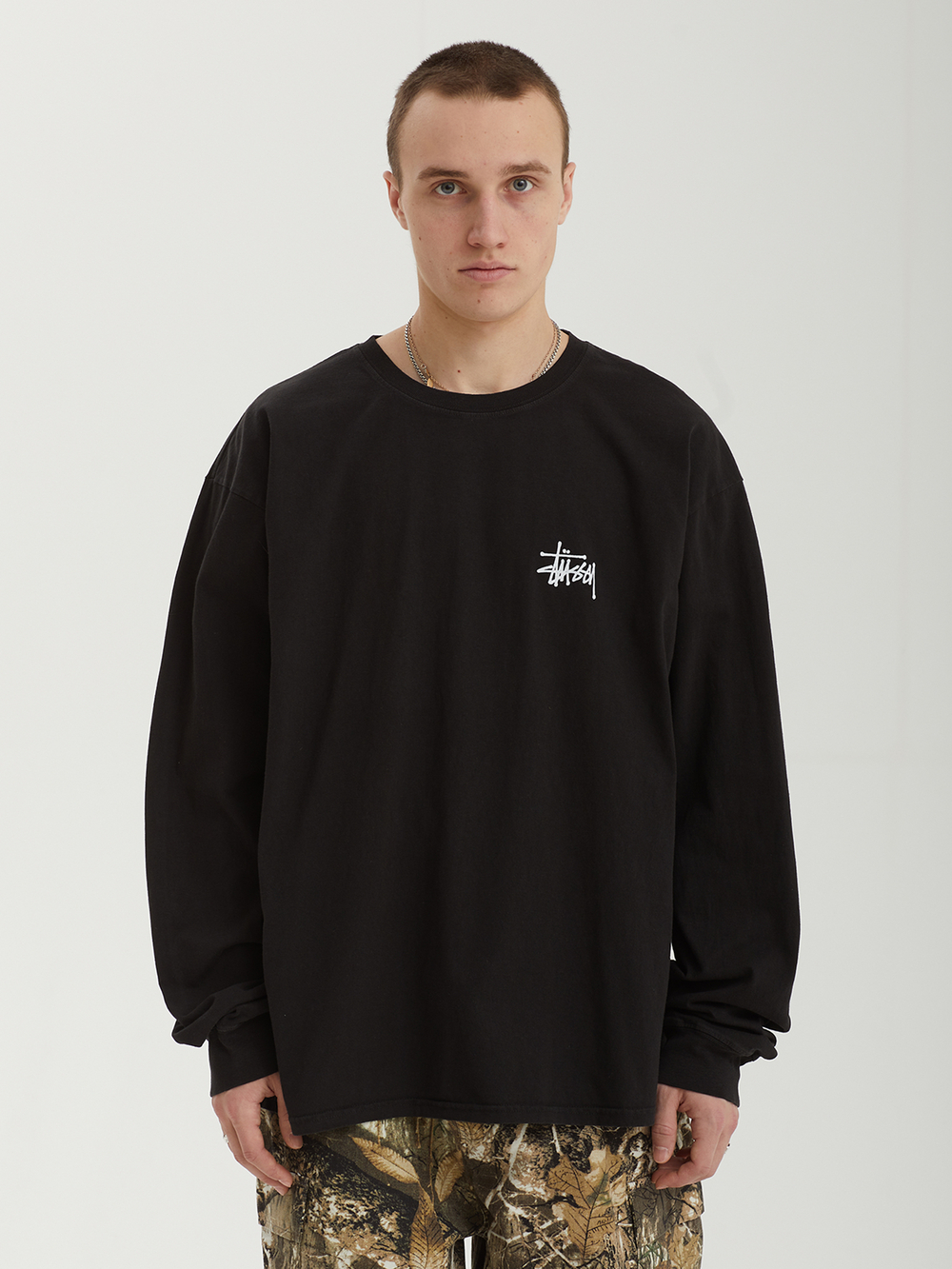Мужской Лонгслив Basic Stussy Pig. Dyed