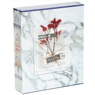 Фотоальбом 80фото, 10 х 15 см, 3 дизайна, в ассортименте, в боксе, Сухоцветы, Y3-1407