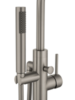 Смеситель для ванны напольного монтажа WONZON & WOGHAND STICK, Брашированный никель (WW-88649017-BN)