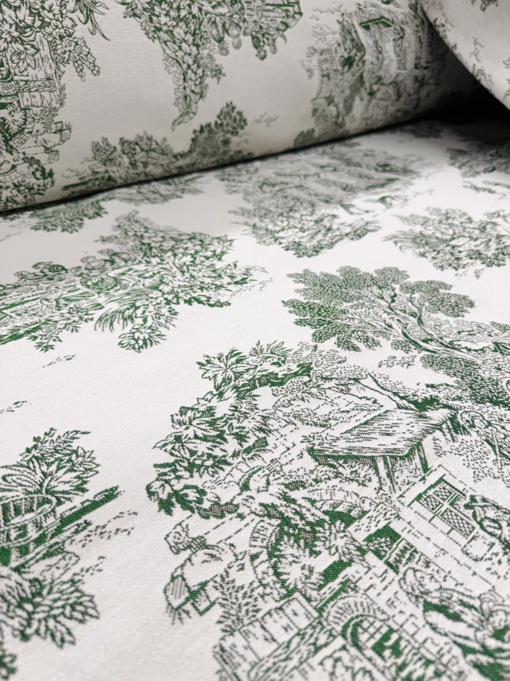 Гобеленовая ткань Туаль пастораль Зеленый ширина 280 см