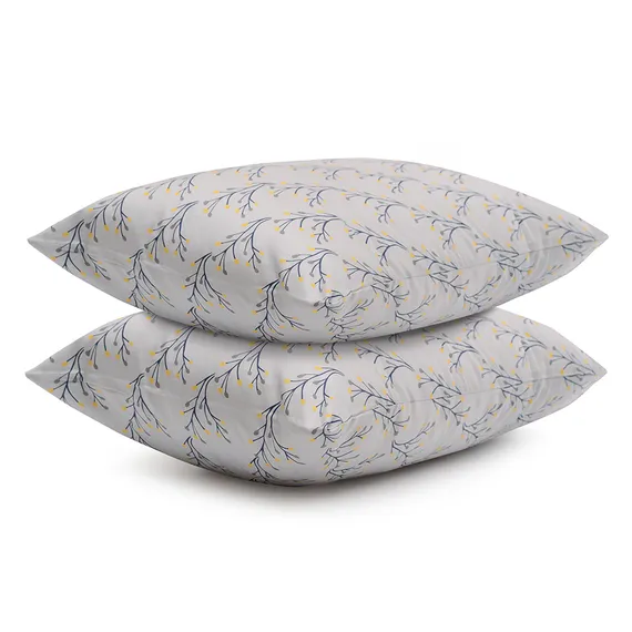 Набор из двух наволочек из сатина с принтом "Соцветие" из коллекции essential, 50х70 см