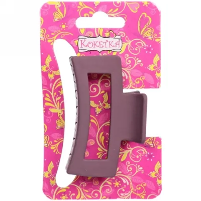 Заколка-краб для волос на блистере «Style Matte», прямоугольный, микс 6 цветов, 6см