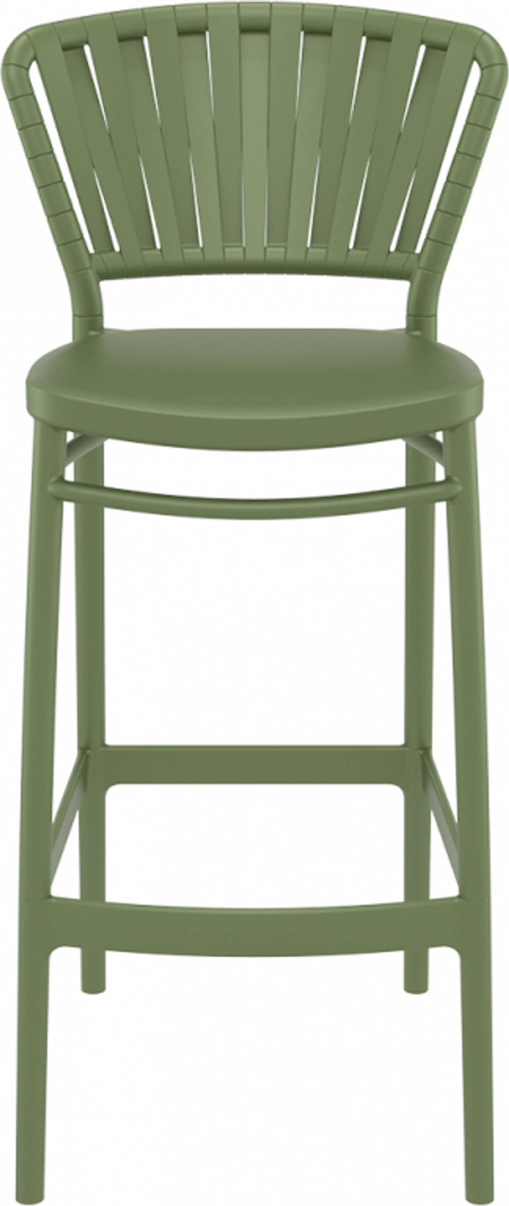 Стул пластиковый барный Siesta Contract Portofino, оливковый