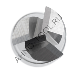 Фреза твердосплавная  12мм (L=75, l=32, хв=12) Z3 45° по алюминию и цвет.металлам BRAL-3E-D12.0 AHNO