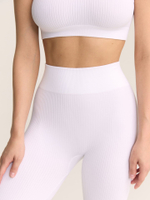 Бесшовные легинсы с высокой посадкой в рубчик