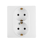 Розетка двойная с заземлением со шторками в сборе 16А 250В белый Inspiria Legrand