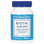 The Vitamin Shoppe, биотин, 10 000 мкг, 120 капсул