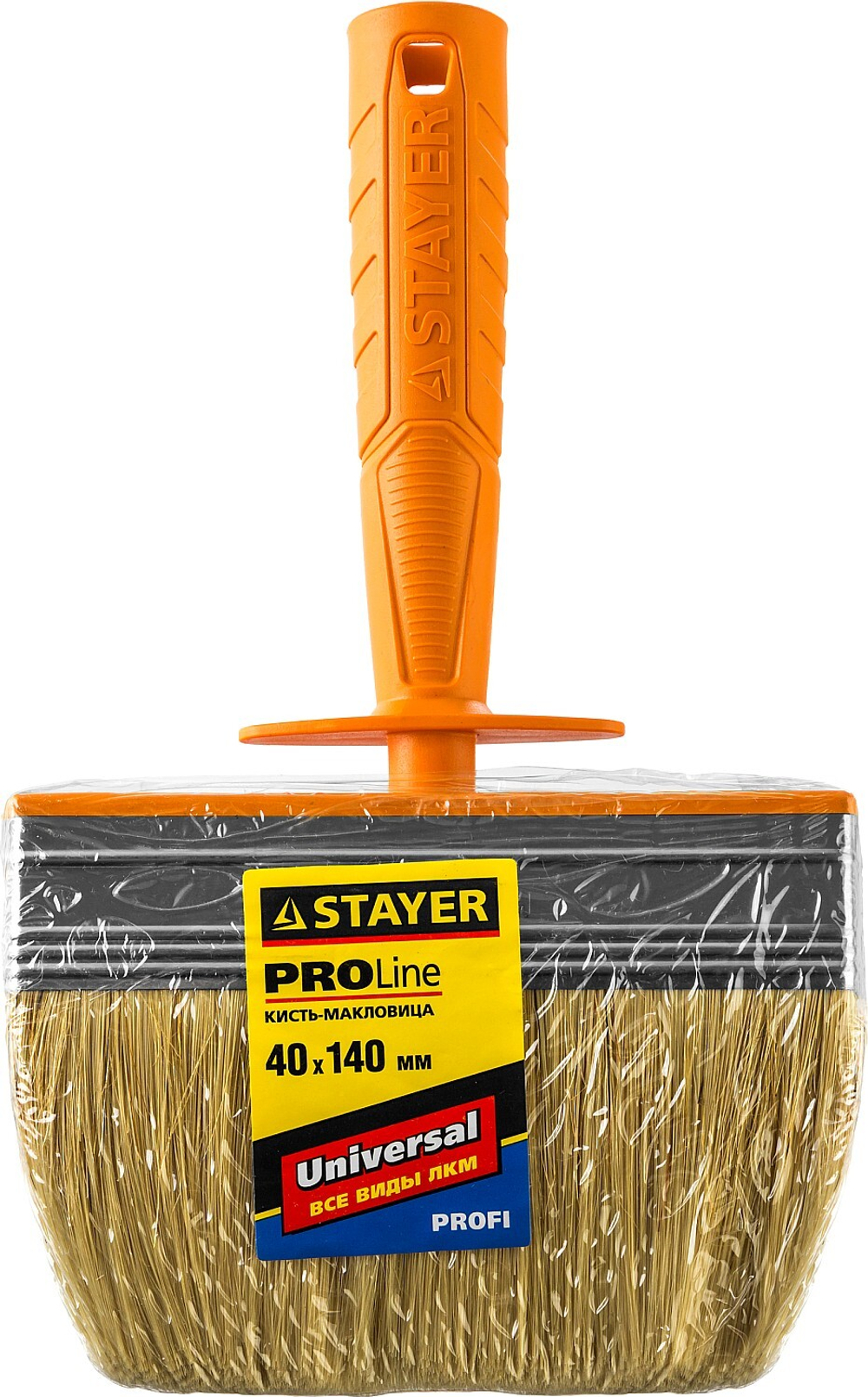 STAYER Universal MINI, 4 х 14 см, светлая натуральная щетина, пластмассовый корпус, все виды ЛКМ, макловица, Professional (0182-14)