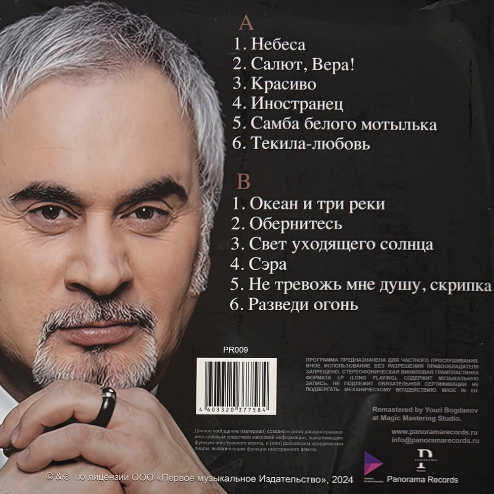 Виниловая пластинка Валерий Меладзе - Лучшие песни LP