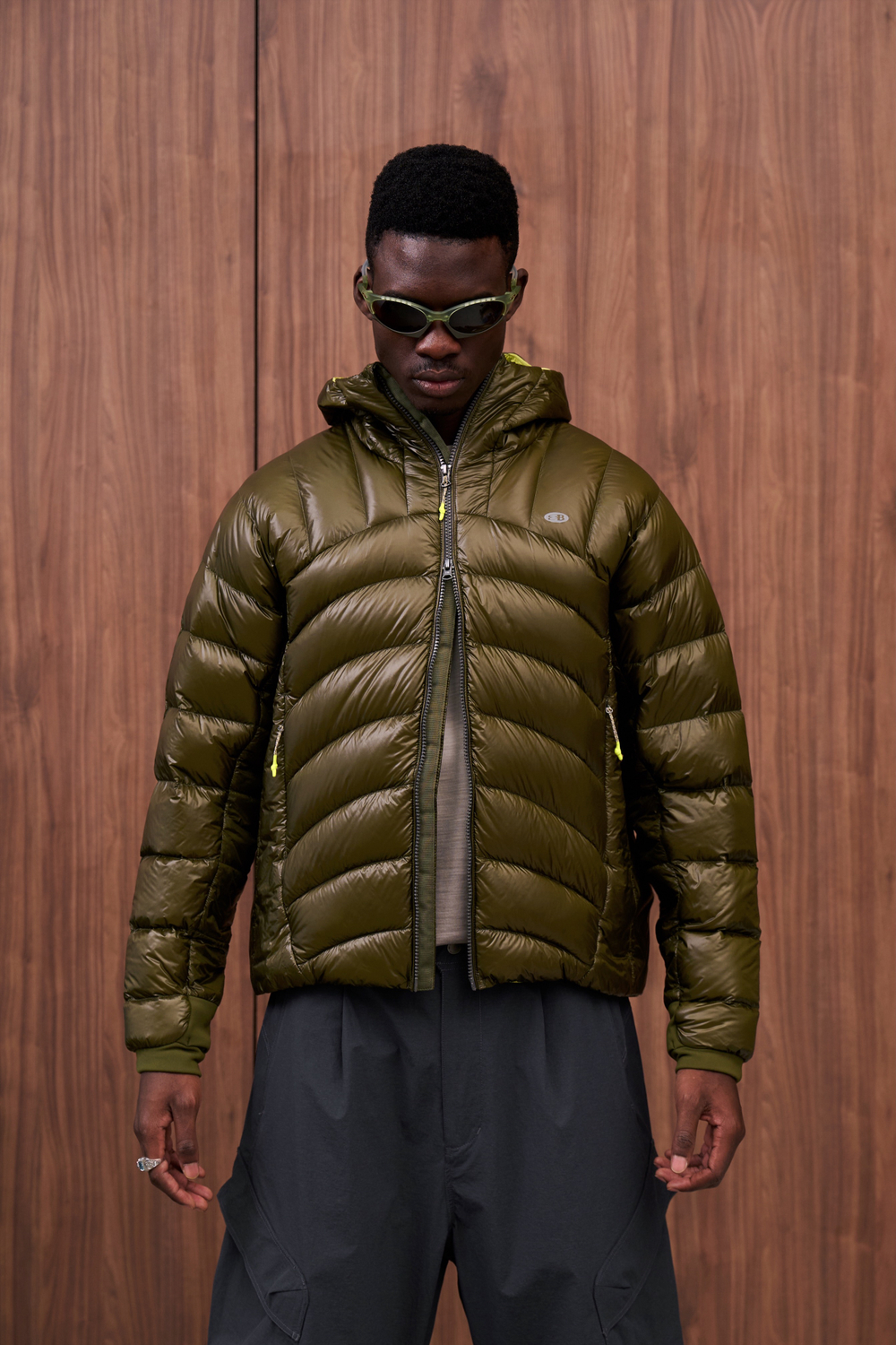 Куртка Nothomme Blue Ultra-Lightweight Water-Repellent Baffled Down Jacket "Olive Green"