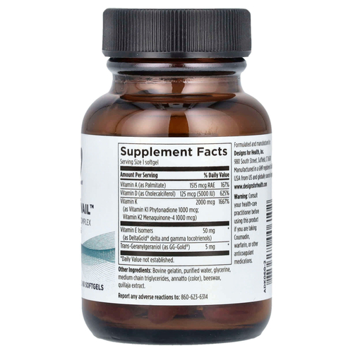 Designs For Health, ADK Evail™, Lipid Soluble Complex With GG, 60 Softgels