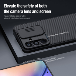 Противоударный чехол с защитной шторкой для камеры от Nillkin на Samsung Galaxy A55, серия CamShield Pro Case