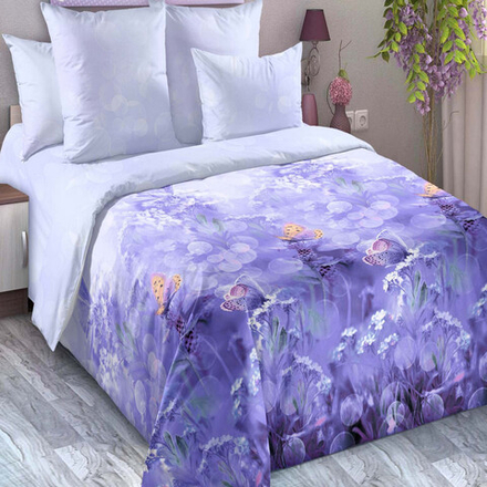Комплект постельного белья "ВЛ. СИРЕНЕВЫЙ ТУМАН", перкаль, 100% хлопок.