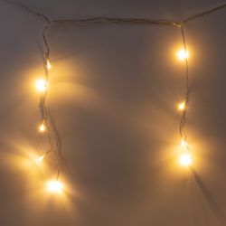 ULD-B12006-195-TTK WARM WHITE IP44 Бахрома светодиодная с эффектом мерцания. 12м. Соединяемая. 195 светодиодов. Теплый белый свет. Провод прозрачный. ТМ Uniel