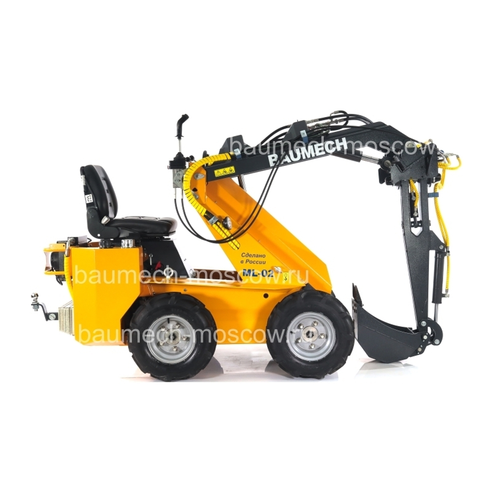 Baumech ML-02 Pro Экскаватор лопатковый с поворотным механизмом, ширина ковша 25см, глубина копания 135см, высота выгрузки 290см