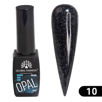 КАУЧУКОВАЯ БАЗА DISCO OPAL СВЕТООТРАЖАЮЩАЯ GLOBAL FASHION 8 МЛ, 10