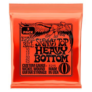Струны для электрогитары ERNIE BALL 3215 Nickel Wound Slinky Skinny Top Heavy Bottom 10-52