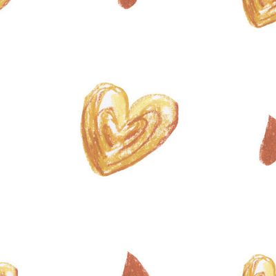 Бесшовный паттерн с осенним пикником восковыми мелкам