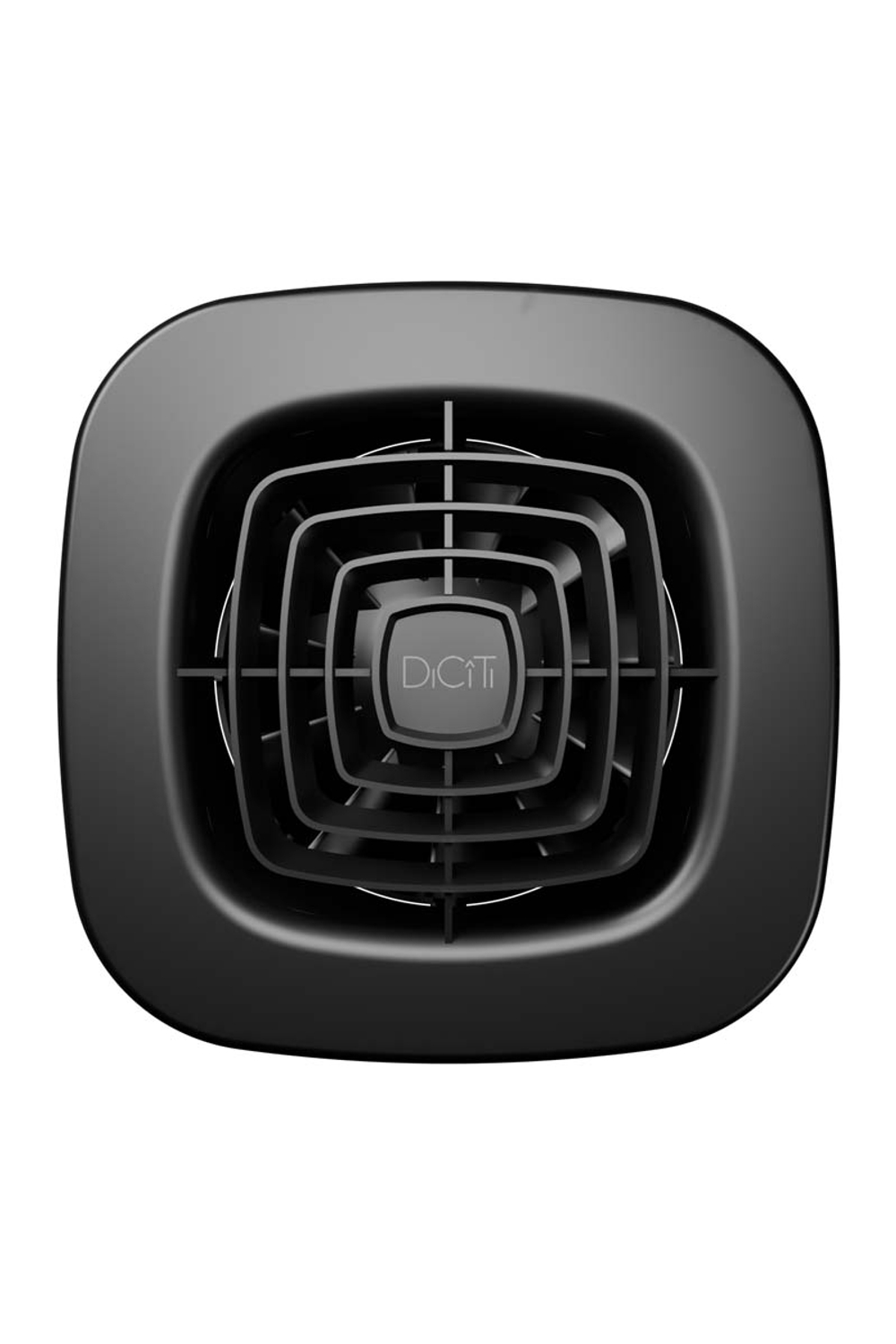 Вентилятор накладной AIR D100 обр.клапан Matt black DICITI
