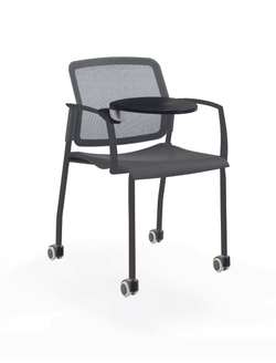 Movie стул со спинкой-сеткой на 4 ногах и колесах
