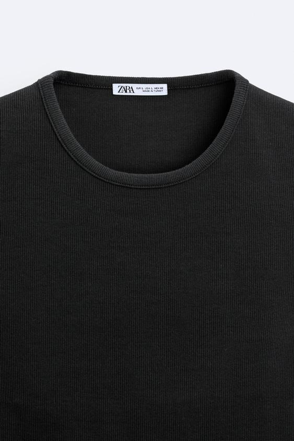 ZARA ФУТБОЛКА БЕЗ РУКАВОВ, ЧЕРНЫЙ