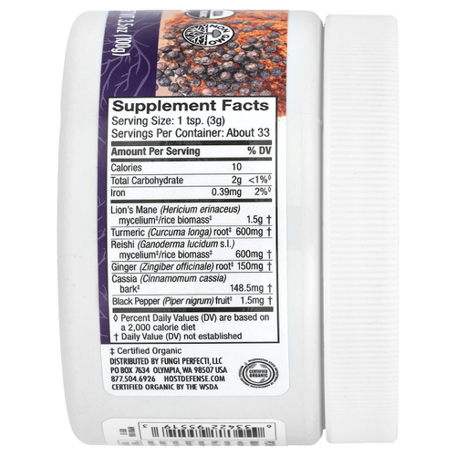 Host Defense, Mushrooms ™, MycoBotanicals® Brain & Body ™, порошок, 100 г (3,5 унции)