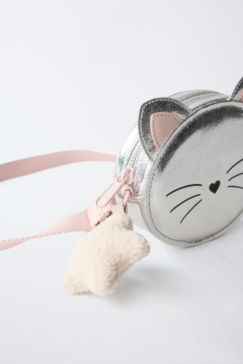 ZARA СУМКА-МЫШОНОК С ПЛЕЧЕВЫМ РЕМНЕМ, СЕРЕБРИСТЫЙ