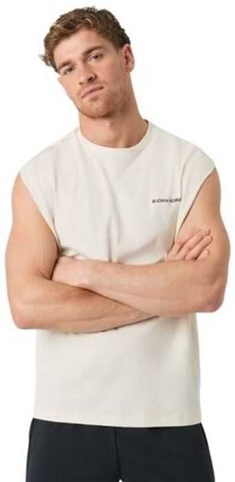 Мужская теннисная футболка Björn Borg Gym Sleeveless - Бежевый