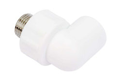 Колено комбинированный PPR нар. р. 20х1/2, белый, РТП (10799)