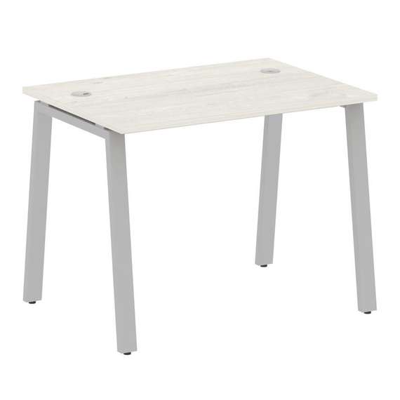 Metal System Стол письменный на А-образном м/к БА.СП-1 Дуб Наварра/Металл Серый 1000*720*750