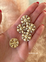 Пуговицы Шан. бежевые жемчуг стразы скидка